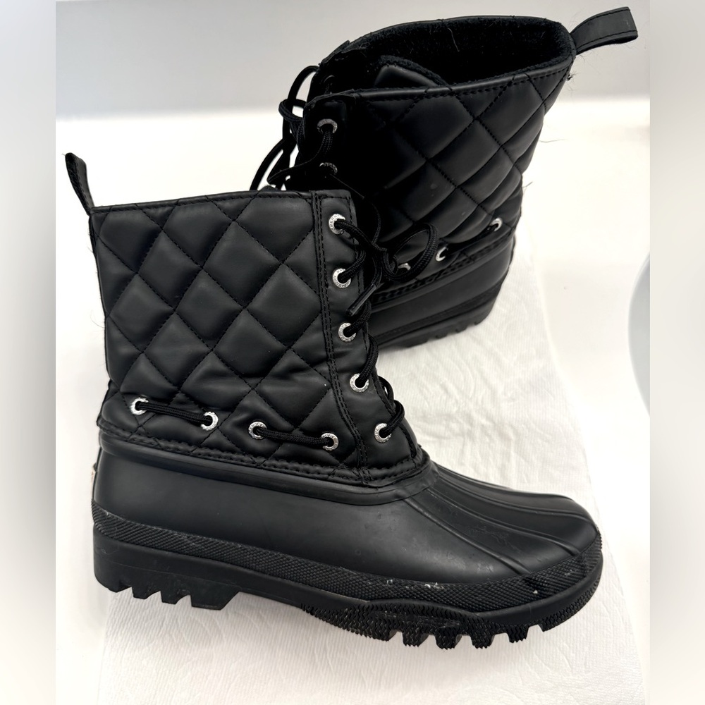 Sperry Top-Sider Women's Gosling Duck Boots size 7 black on black